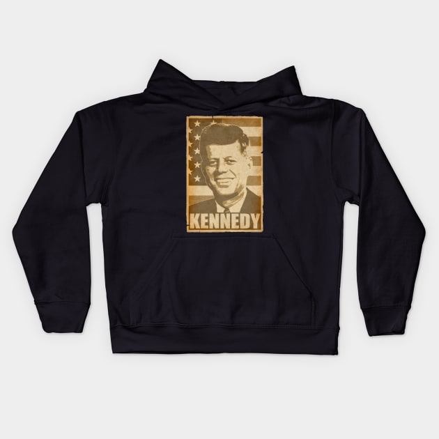 John F Kennedy JFK American Pop Art Kids Hoodie by Nerd_art